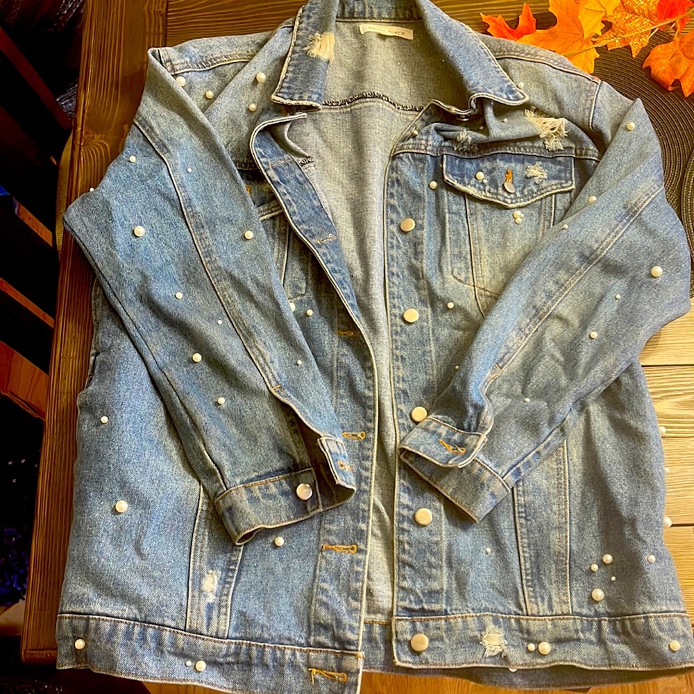 Womens pearl Jean jacket